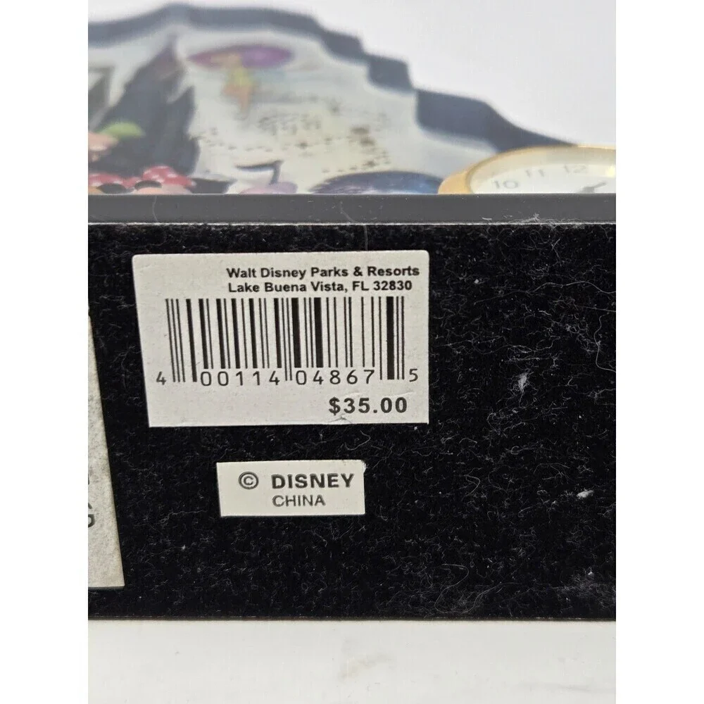 DISNEY PARKS WALT DISNEY WORLD ACRYLIC LUCITE STANDING CLOCK CASTLE FIREWORKS